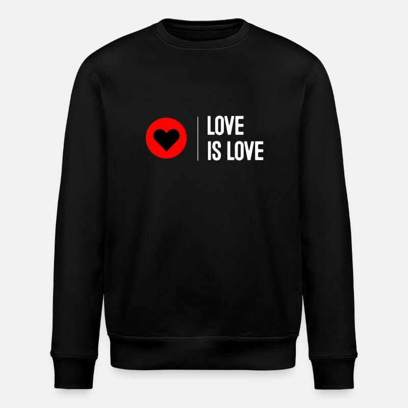 Love is Love - Stanley/Stella Unisex Bio-Sweatshirt ROLLER - Schwarz