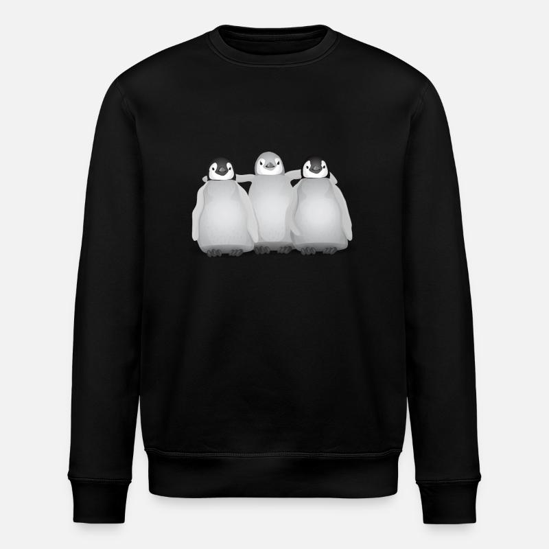 Pinguin Freunde - Stanley/Stella ROLLER Unisex Organic Sweatshirt - black