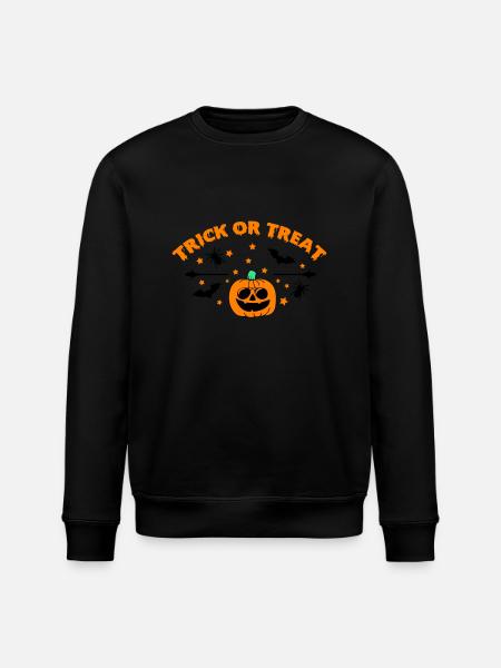 trick or treat 01 - Stanley/Stella ROLLER Unisex Organic Sweatshirt - black