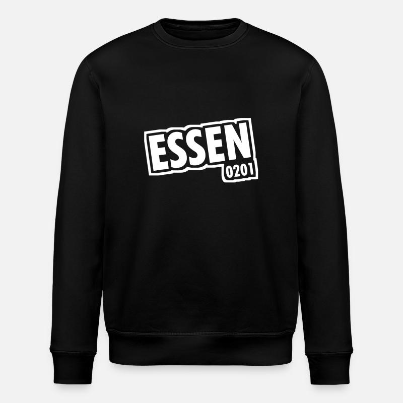 Essen - 0201 - Area Code - Slogan - Stanley/Stella ROLLER Unisex Organic Sweatshirt - black