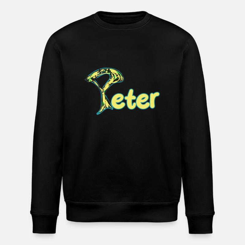 Texte jaune astucieux de Peter - Sweat bio ROLLER Stanley/Stella Unisexe - noir