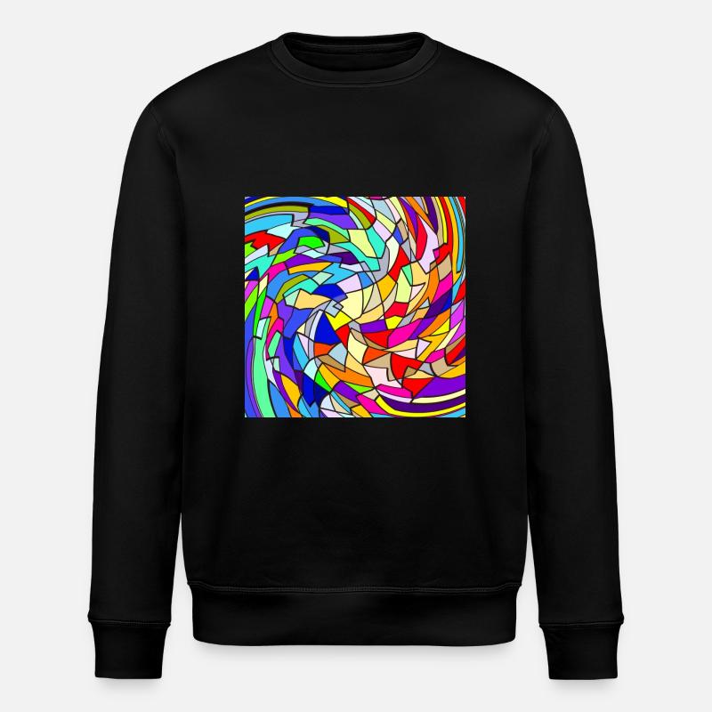 Fouet arc-en-ciel - Sweat bio ROLLER Stanley/Stella Unisexe - noir