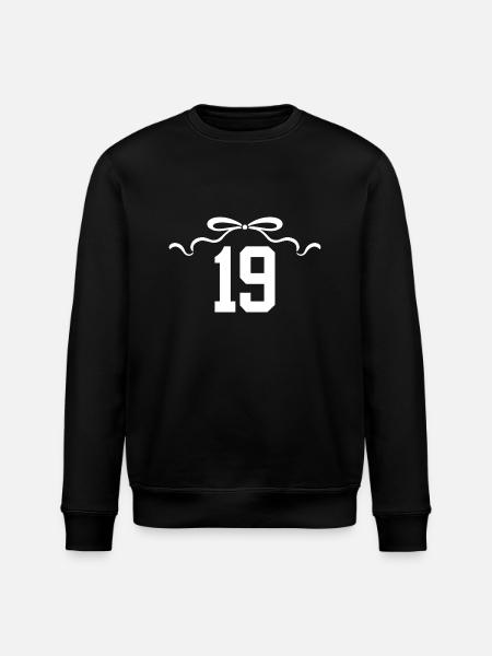 Number 19 Knot - 19th Anniversary - Stanley/Stella ROLLER Unisex Organic Sweatshirt - black