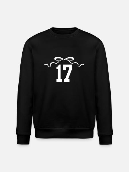 Number 17 Knot - 17th Anniversary - Stanley/Stella ROLLER Unisex Organic Sweatshirt - black