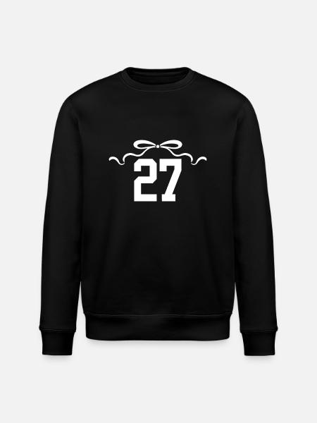Number 27 Knot - 27th Anniversary - Stanley/Stella ROLLER Unisex Organic Sweatshirt - black