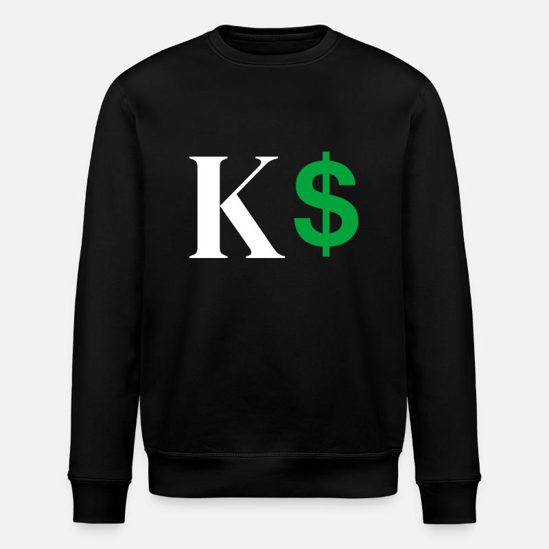Lettre k dollar - Sweat bio ROLLER Stanley/Stella Unisexe - noir