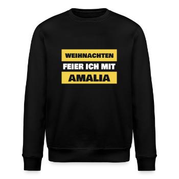 Vorname Amalia - Stanley/Stella Unisex Bio-Sweatshirt ROLLER - Schwarz - Vorne - Nik (191cm)