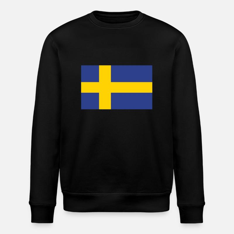 sweden flag - Stanley/Stella Unisex Bio-Sweatshirt ROLLER - Schwarz