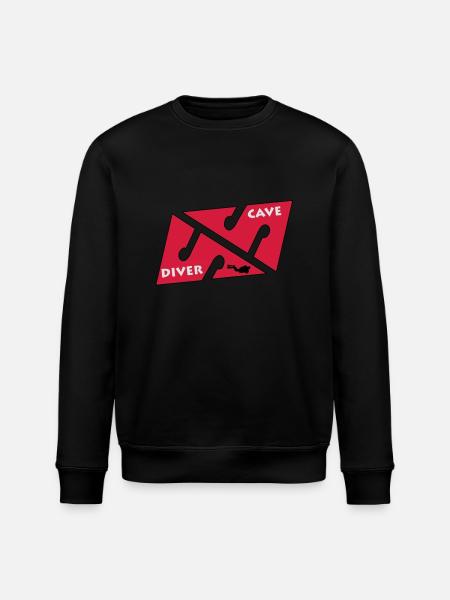 cave_diver_01 - Stanley/Stella Unisex Bio-Sweatshirt ROLLER - Schwarz