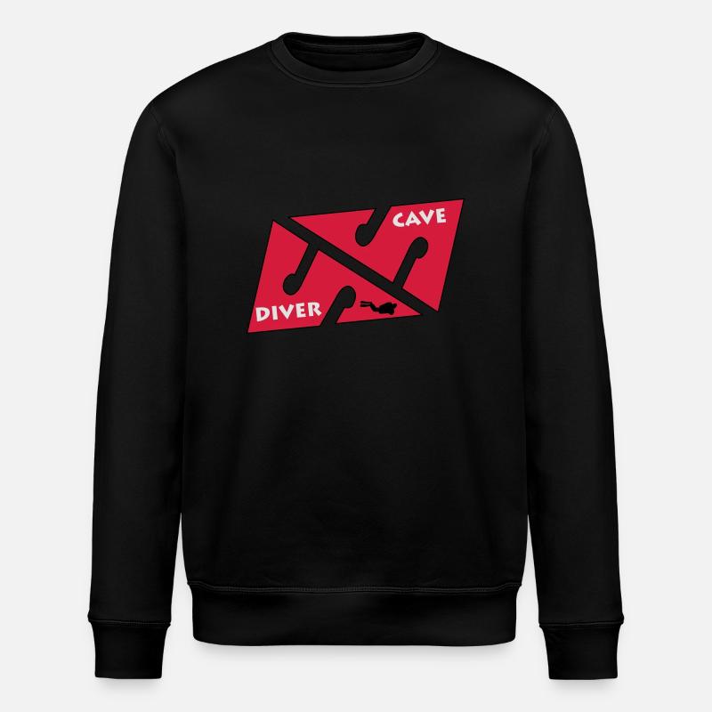 cave_diver_01 - Stanley/Stella Unisex Bio-Sweatshirt ROLLER - Schwarz