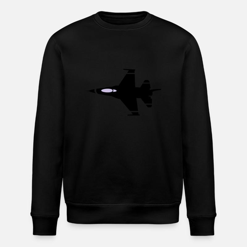 kampfjet - Stanley/Stella Unisex Bio-Sweatshirt ROLLER - Schwarz