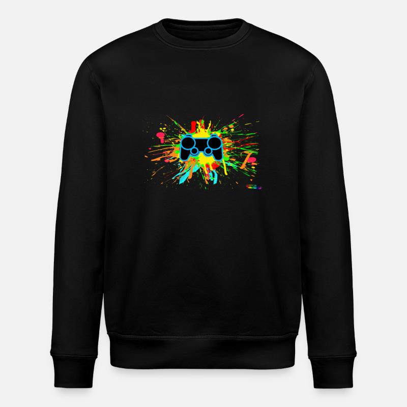 Graffiti Controller Splatter - Stanley/Stella ROLLER Unisex Organic Sweatshirt - black