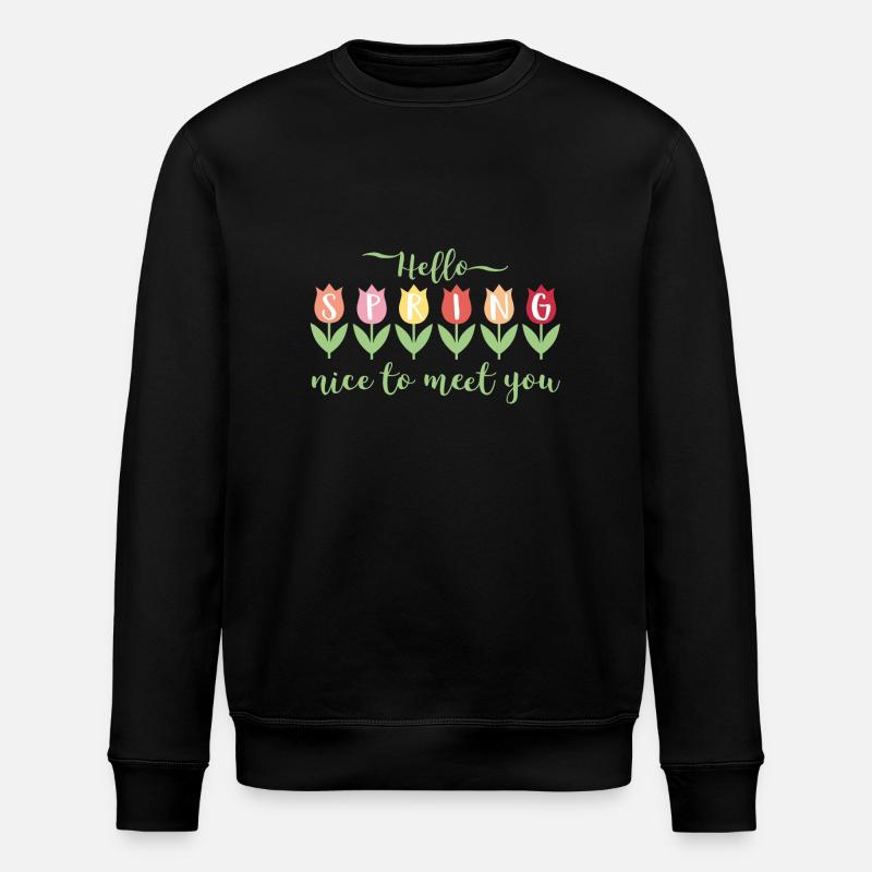 Hello Spring - Stanley/Stella ROLLER Unisex Organic Sweatshirt - black