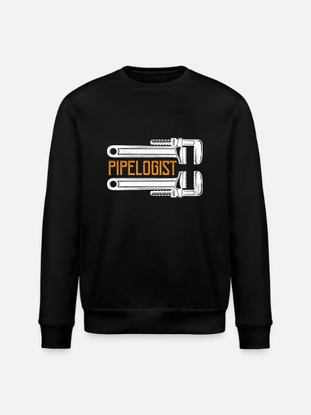 Pipelogist Pipefitter Wrench Plumber - Stanley/Stella ROLLER Unisex Organic Sweatshirt - black