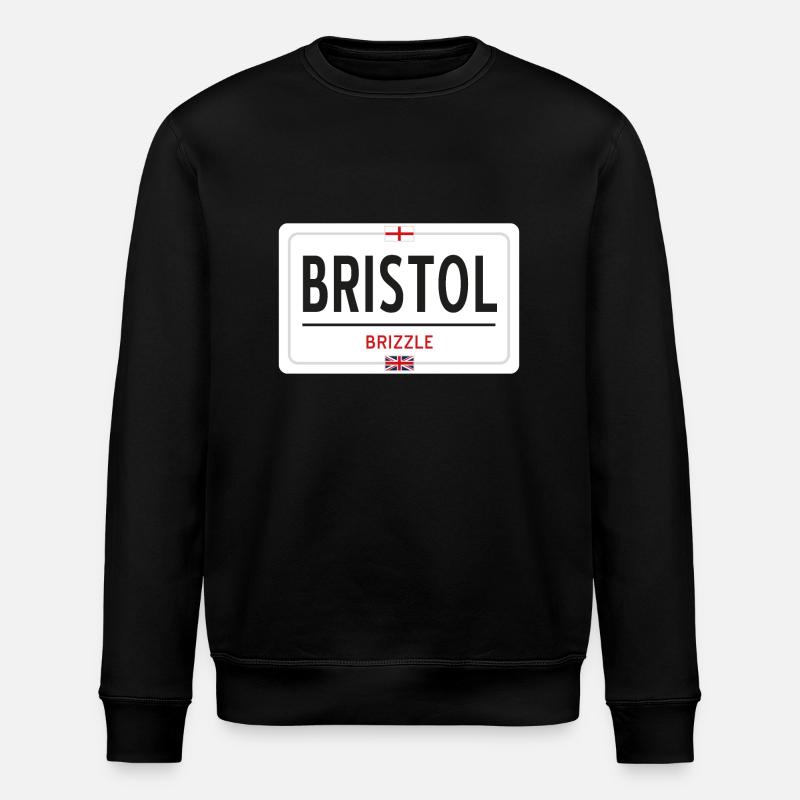 Bristol town sign - Stanley/Stella ROLLER Unisex Organic Sweatshirt - black