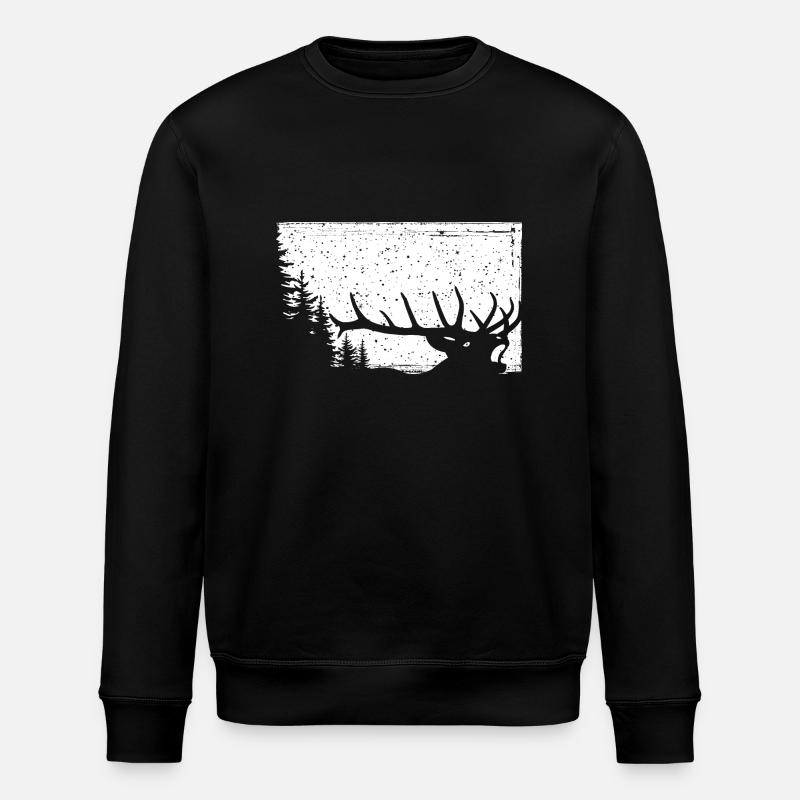 Deer - Stanley/Stella ROLLER Unisex Organic Sweatshirt - black