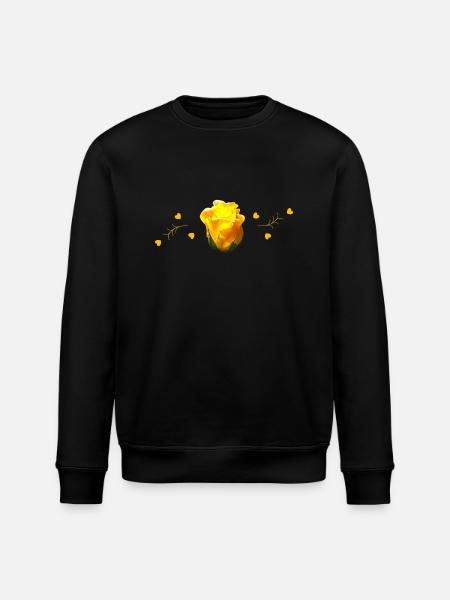 gelbe Rosen - Stanley/Stella Unisex Bio-Sweatshirt ROLLER - Schwarz
