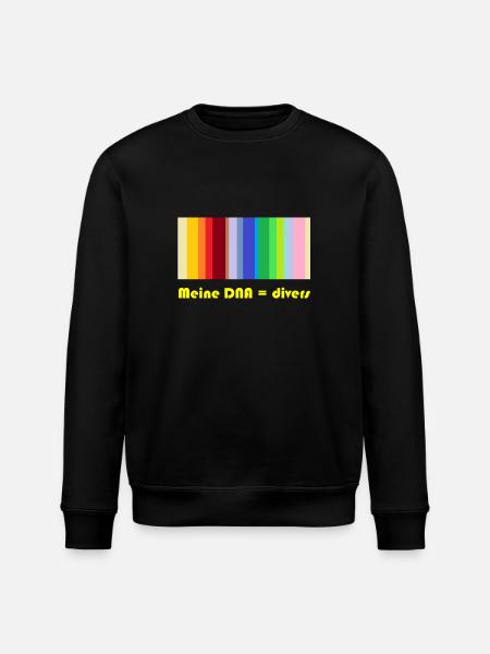 meine DNA = divers - Stanley/Stella Unisex Bio-Sweatshirt ROLLER - Schwarz
