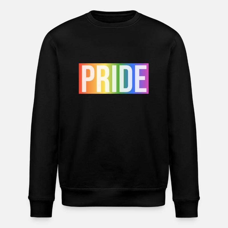 Pride Rainbow Gift - Stanley/Stella ROLLER Unisex Organic Sweatshirt - black