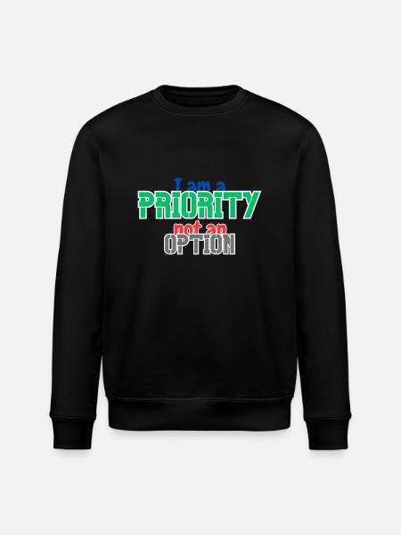 Priority not option - Stanley/Stella ROLLER Unisex Organic Sweatshirt - black