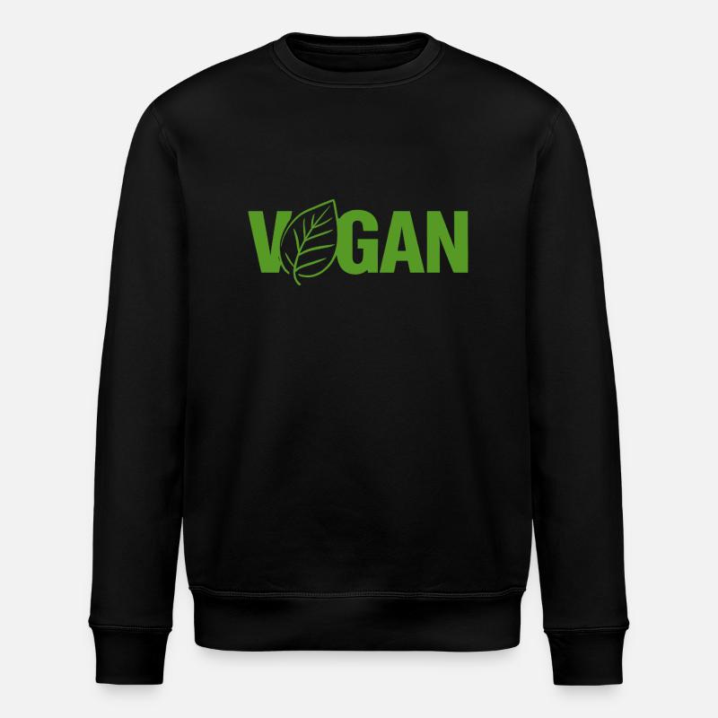 Vegan Planze Veganer - Stanley/Stella Unisex Bio-Sweatshirt ROLLER - Schwarz