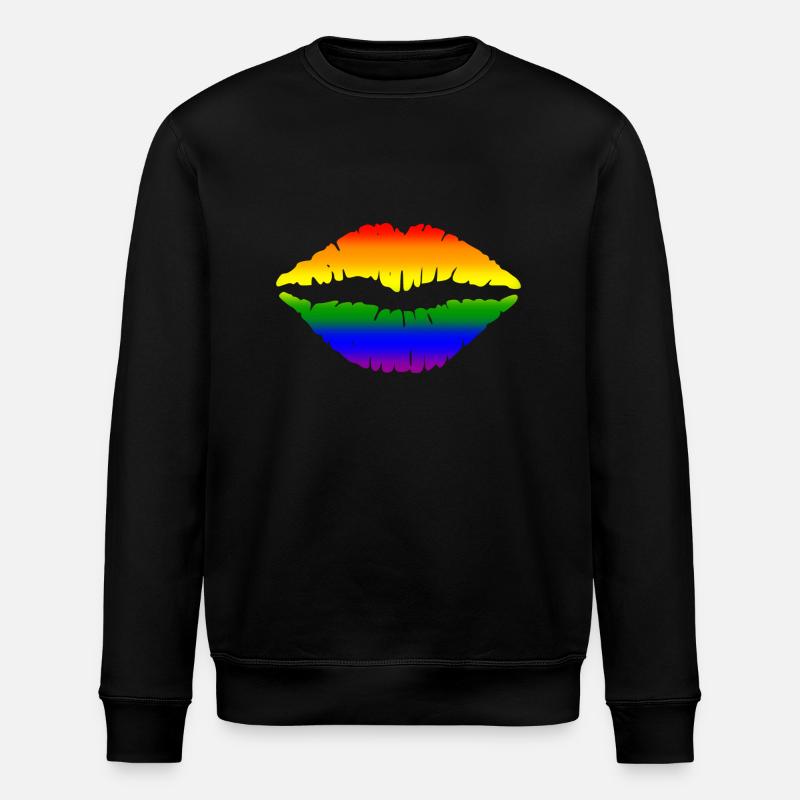 Rainbow Lips - Stanley/Stella ROLLER Unisex Organic Sweatshirt - black