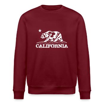 Californie - Sweat bio ROLLER Stanley/Stella Unisexe - bordeaux - Devant - Nik (191cm)