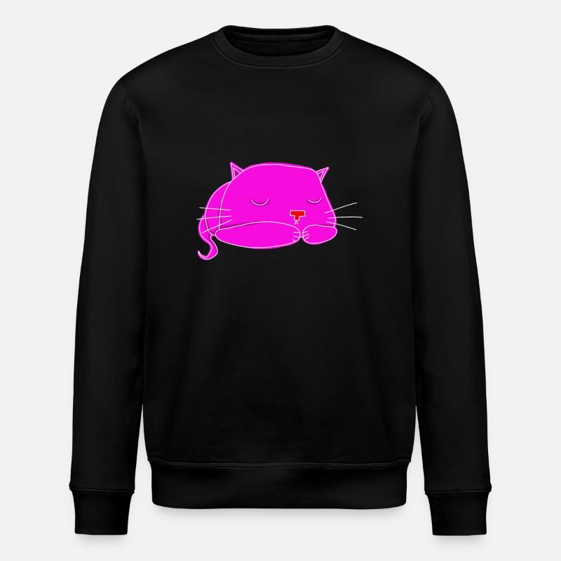 sleeping cat - Stanley/Stella ROLLER Unisex Organic Sweatshirt - black