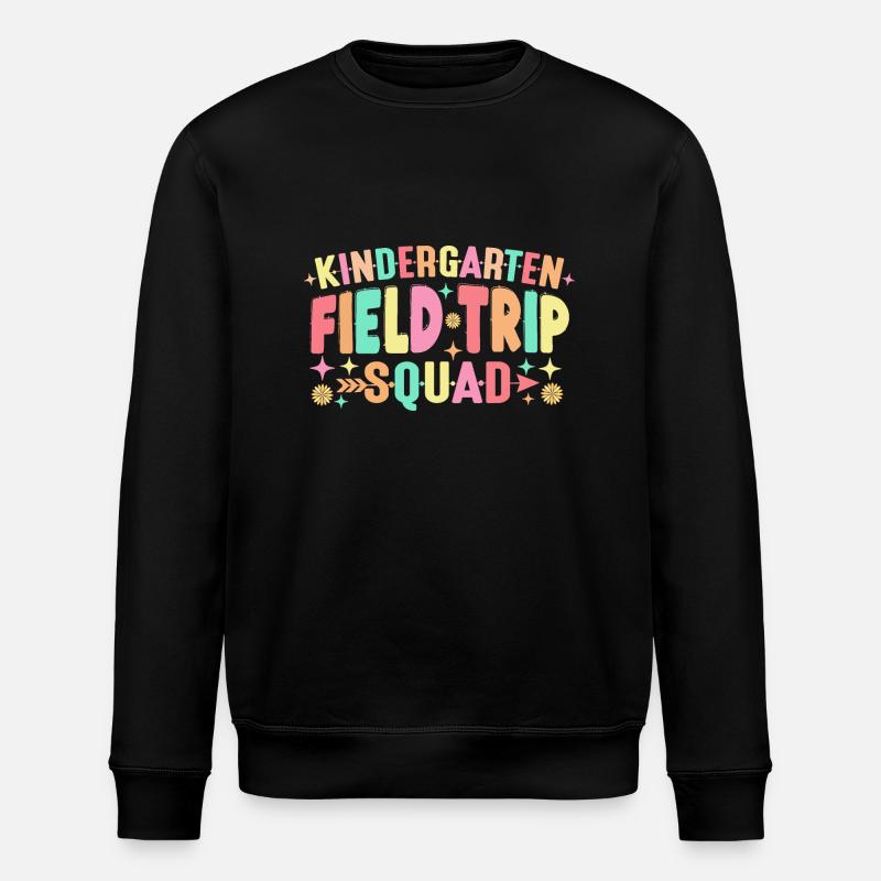 Kindergarten Field Trip Squad - Stanley/Stella ROLLER Unisex Organic Sweatshirt - black