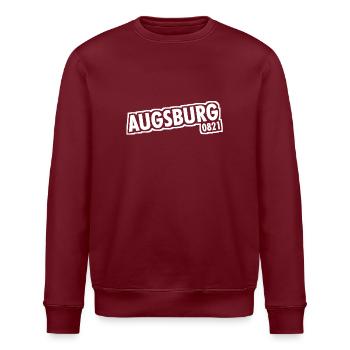 Augsburg 0821 Vorwahl - Stanley/Stella Unisex Bio-Sweatshirt ROLLER - Burgunderrot - Vorne - Nik (191cm)