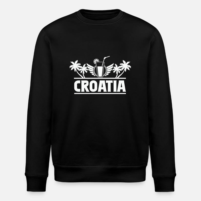 croatia kroatien - Stanley/Stella Unisex Bio-Sweatshirt ROLLER - Schwarz