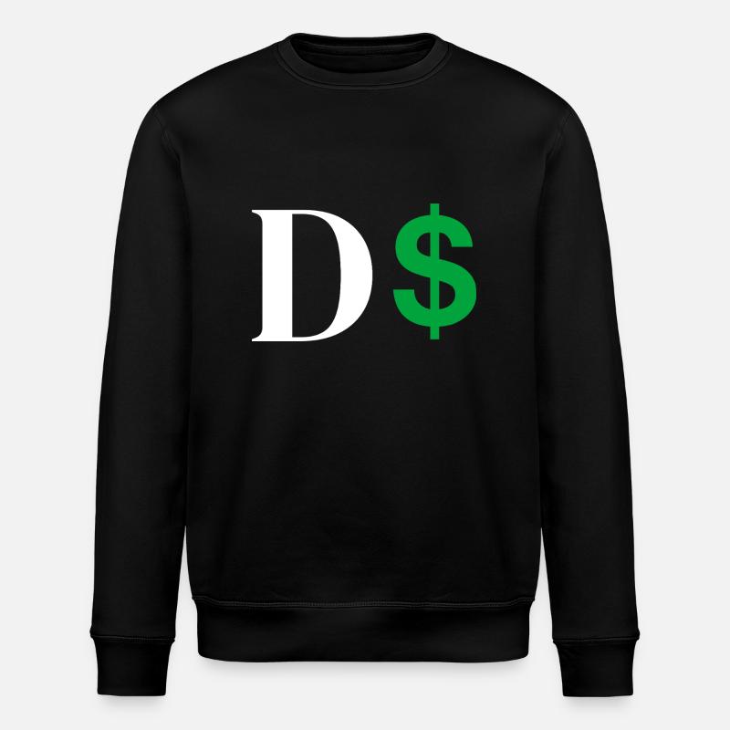 Lettre d dollar - Sweat bio ROLLER Stanley/Stella Unisexe - noir