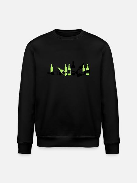 Leichenhaufen Flasche Bierglas - Stanley/Stella Unisex Bio-Sweatshirt ROLLER - Schwarz
