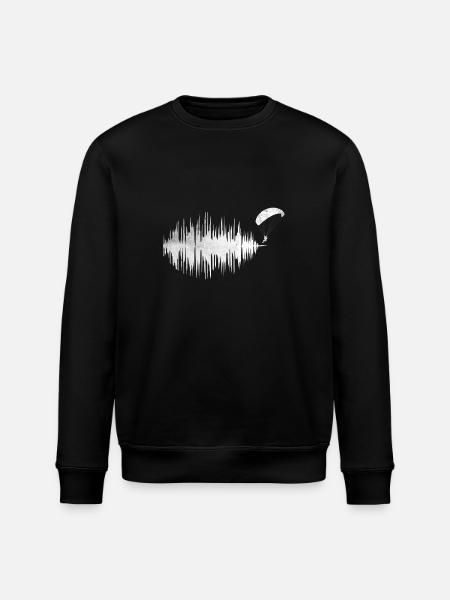 Herzfrequenz Frequenz Paragleiter Paragleiten - Stanley/Stella Unisex Bio-Sweatshirt ROLLER - Schwarz