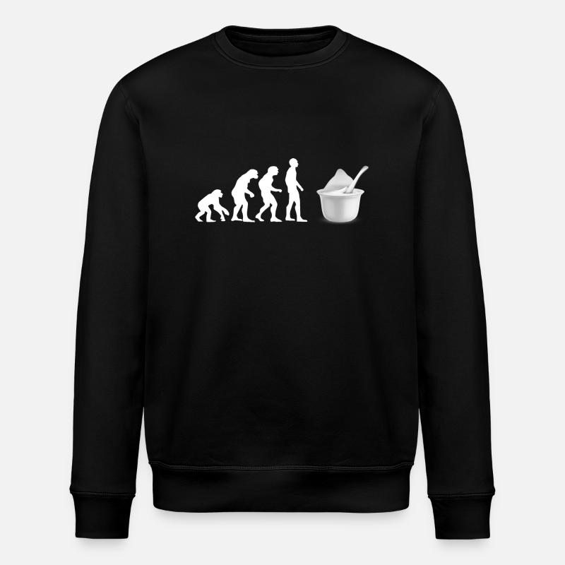yogurt evolution - Stanley/Stella ROLLER Unisex Organic Sweatshirt - black