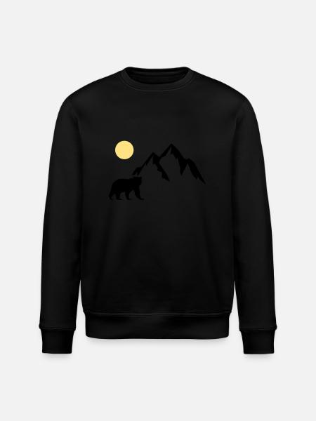 Mountain Bear - Stanley/Stella ROLLER Unisex Organic Sweatshirt - black