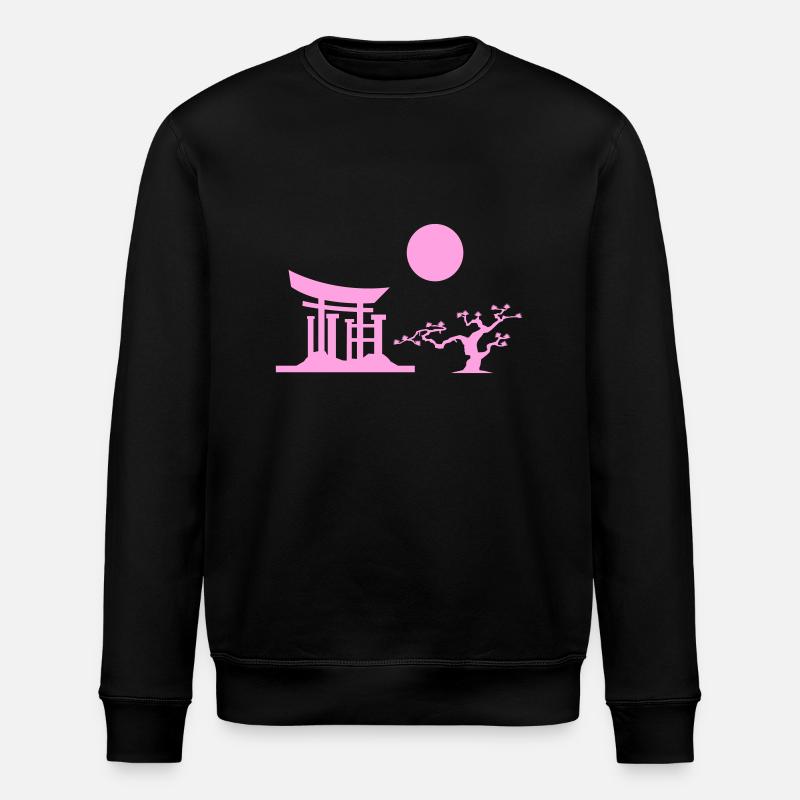 japan gate silhouette - Stanley/Stella Unisex Bio-Sweatshirt ROLLER - Schwarz