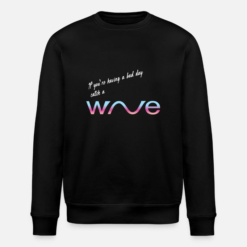 catch a wave - Stanley/Stella ROLLER Unisex Organic Sweatshirt - black