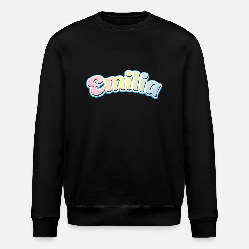 Emilia Einhorn Schirft - Stanley/Stella ROLLER Unisex Organic Sweatshirt - black