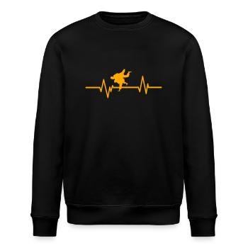 Battements de cœur du judo - Sweat bio ROLLER Stanley/Stella Unisexe - noir - Devant - Nik (191cm)