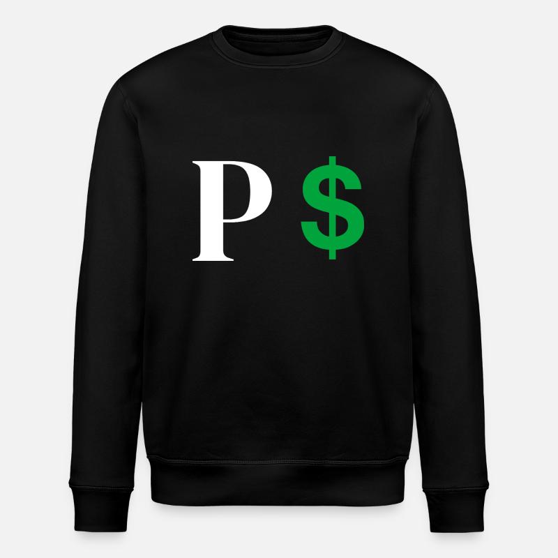 Lettre p dollar - Sweat bio ROLLER Stanley/Stella Unisexe - noir