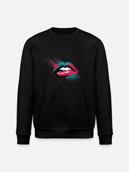 Hot Lips - Stanley/Stella Unisex Bio-Sweatshirt ROLLER - Schwarz