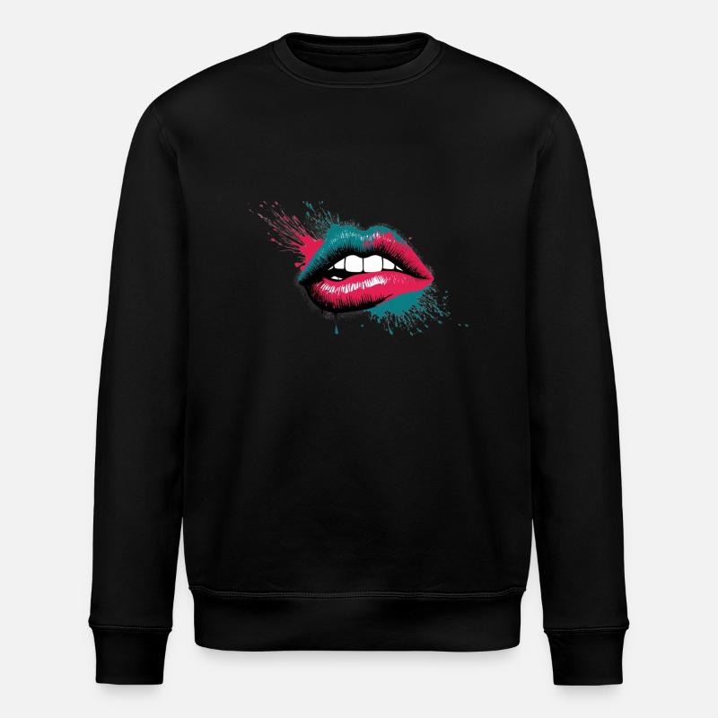 Hot Lips - Stanley/Stella Unisex Bio-Sweatshirt ROLLER - Schwarz