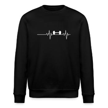 Heartbeat Gym Fitness Heartbeat Gym Training - Stanley/Stella ROLLER Unisex Organic Sweatshirt - black - Front - Nik (191cm)
