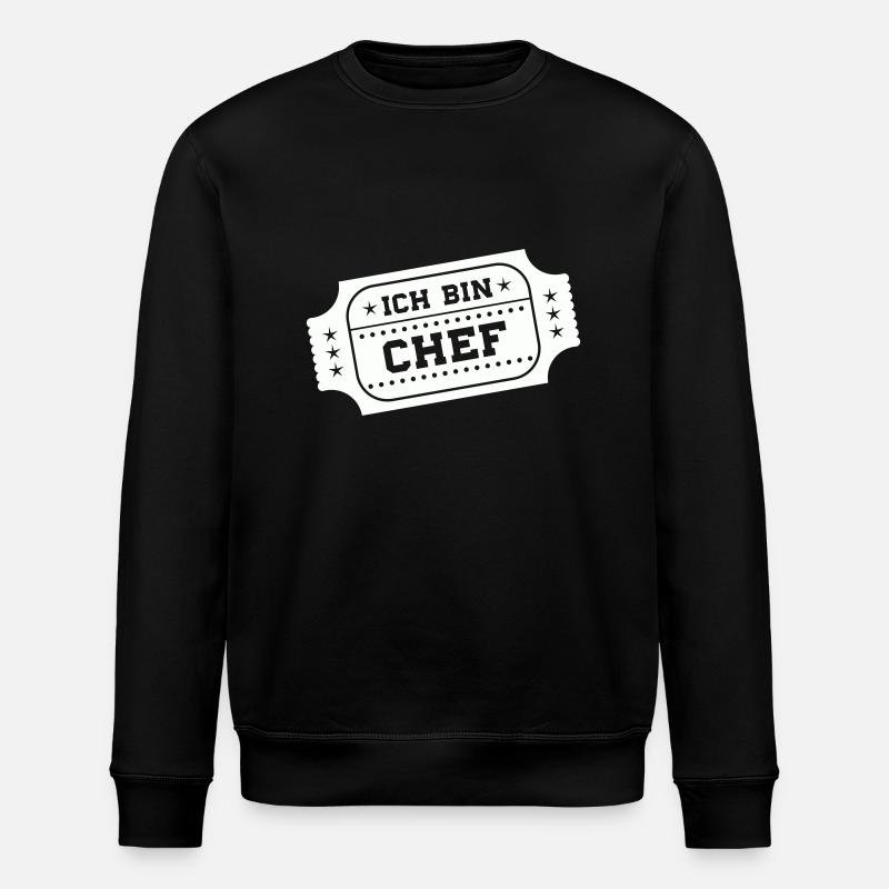ich bin chef - Stanley/Stella Unisex Bio-Sweatshirt ROLLER - Schwarz