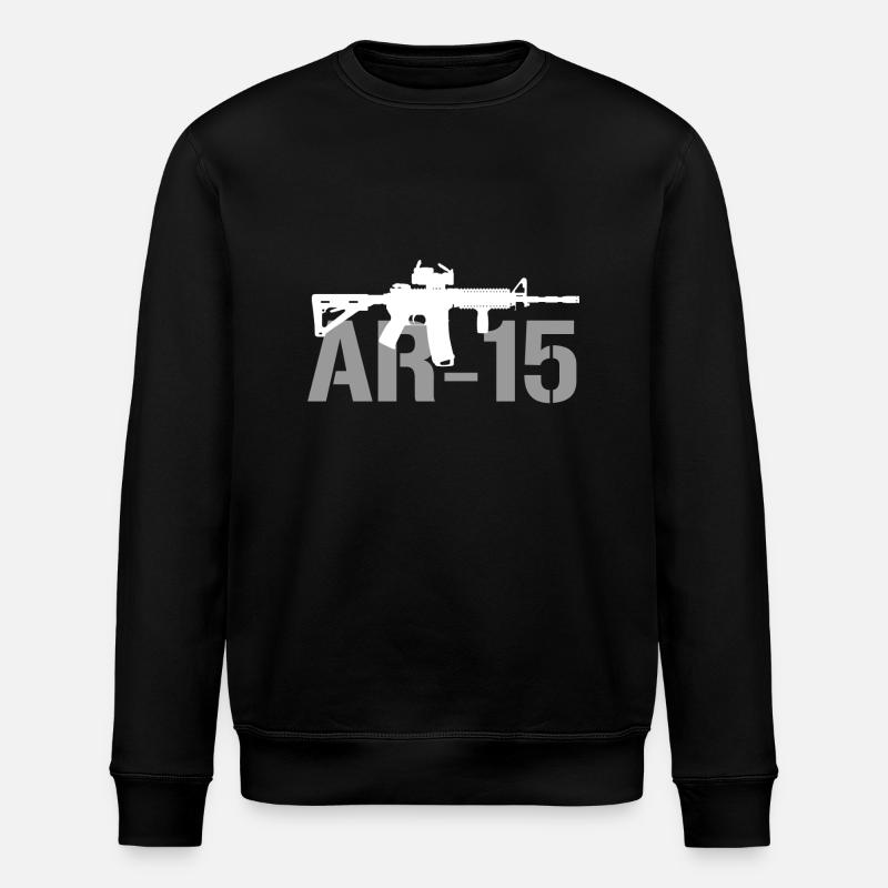 AR15 Rifle - Stanley/Stella ROLLER Unisex Organic Sweatshirt - black