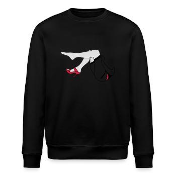 Frau Beine_d1 - Stanley/Stella Unisex Bio-Sweatshirt ROLLER - Schwarz - Vorne - Nik (191cm)