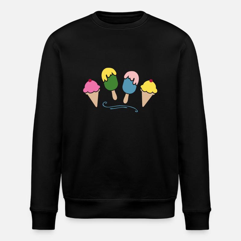 Ice Cream - Stanley/Stella Unisex Bio-Sweatshirt ROLLER - Schwarz