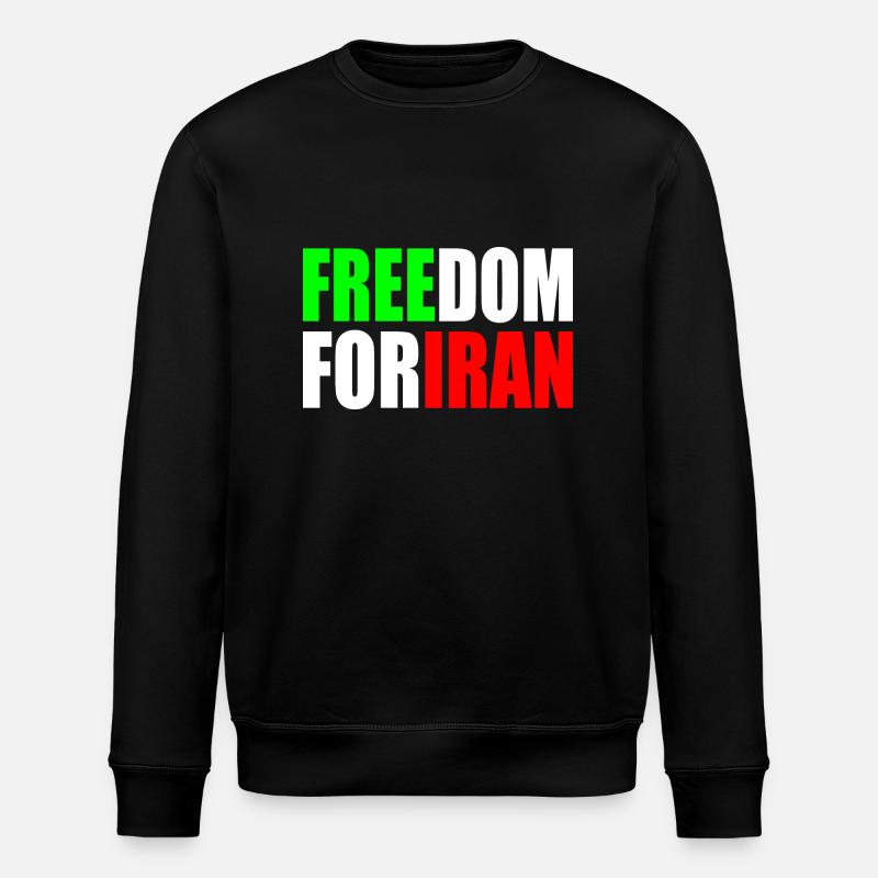 Freedom for iran - Stanley/Stella ROLLER Unisex Organic Sweatshirt - black