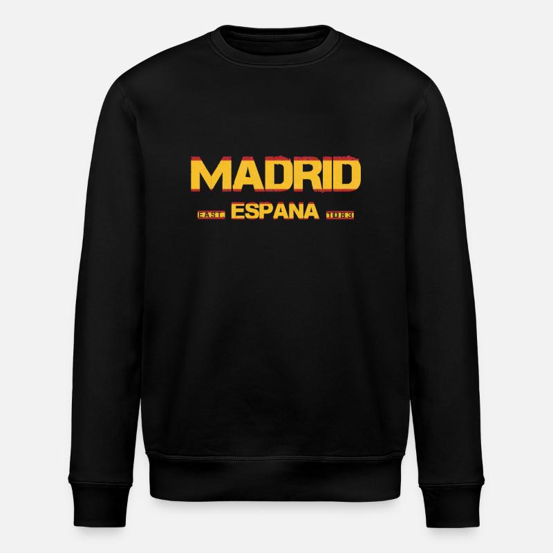 Madrid - Spanien - Stanley/Stella Unisex Bio-Sweatshirt ROLLER - Schwarz